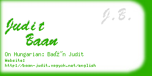 judit baan business card